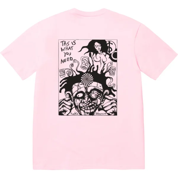 Fuckin Blowout Tee Light Pink - Image 2