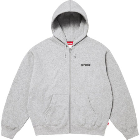 IDGAF Zip Up Hooded Sweatshirt Heather Grey