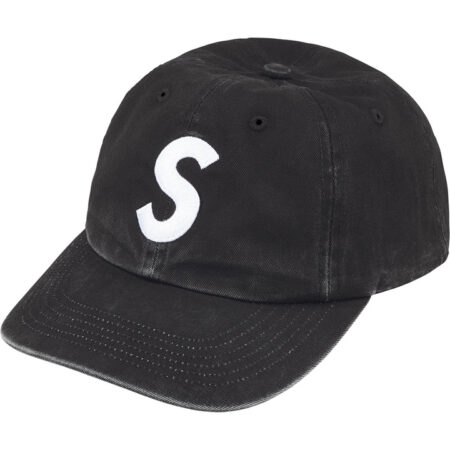 Pigment Coated 2-Tone S Logo 6-Panel Black