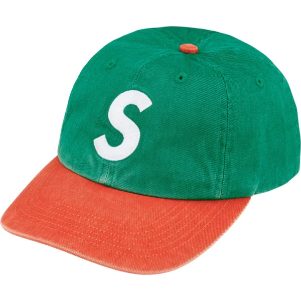 Pigment Coated 2-Tone S Logo 6-Panel Green