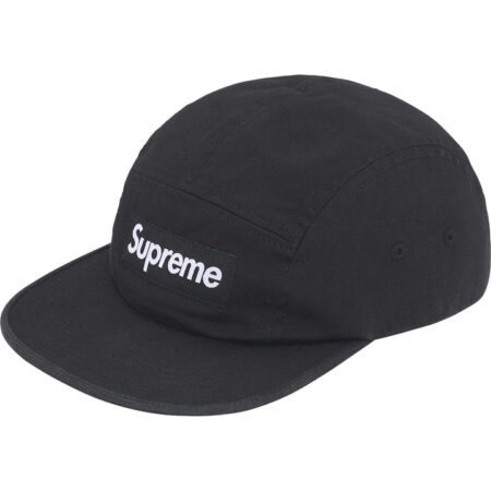 Washed Chino Twill Camp Cap Black
