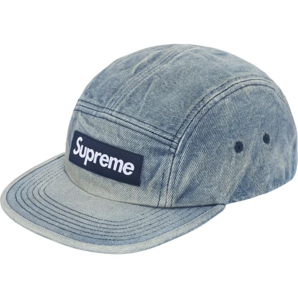 Washed Chino Twill Camp Cap Denim