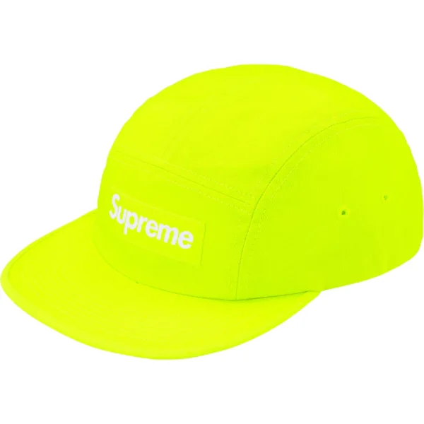 Washed Chino Twill Camp Cap Neon Yellow