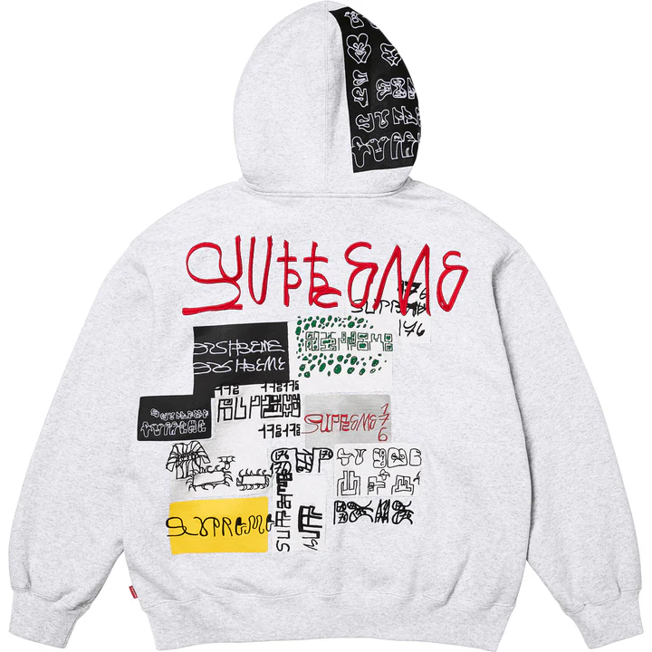 176 Zip Up Hooded Sweatshirt Ash Grey - Image 2